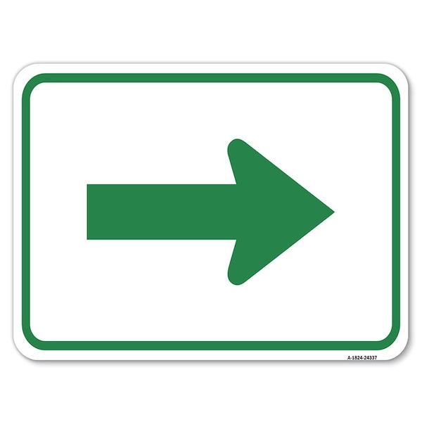 Safety Sign, 18 in Height, Aluminum, 24 in Length, 24337